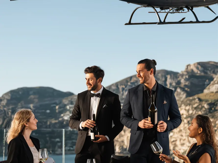 Corporate incentive event networking with guests enjoying seaside experience in Bodrum